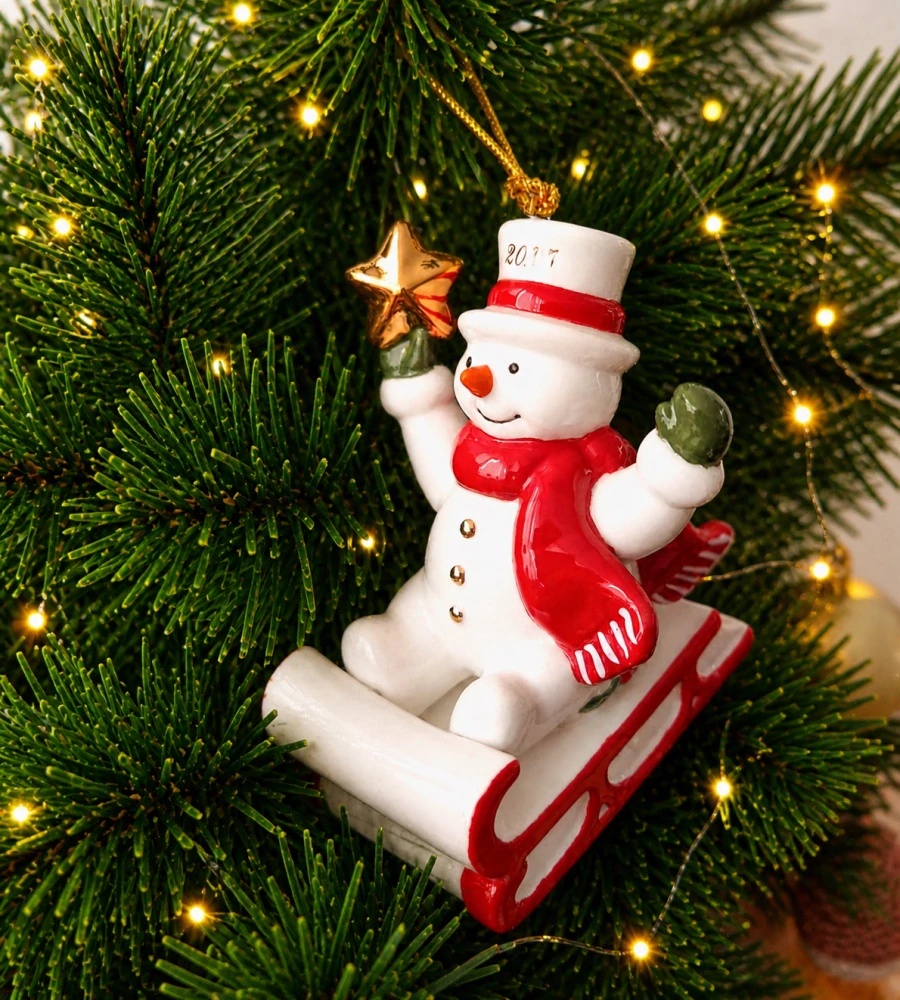 Závesná ozdoba snehuliak 2025 Christmas Classics od Villeroy&Boch