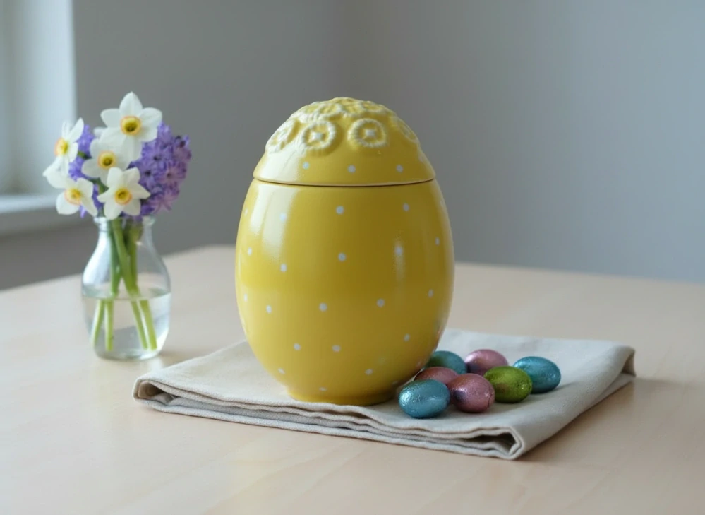 Jarná dekoračná krabička na vajíčka, žltá, 12 cm od Villeroy&Boch