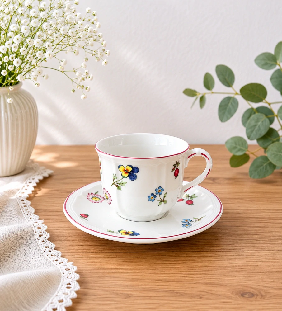 Espresso šálka 0,10 l s podšálkou Petite Fleur od Villeroy Boch