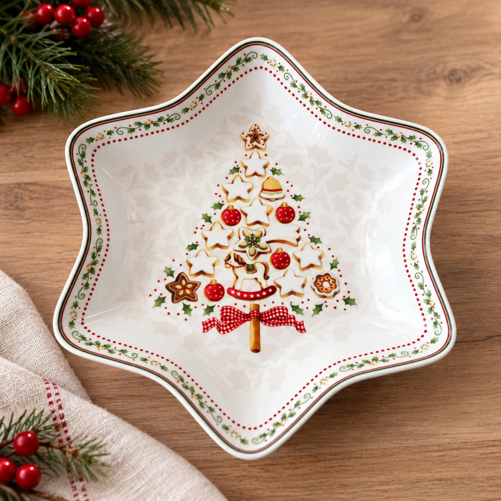 Stredná misa hviezda so stromčekom 24,5 cm Winter Bakery od Villeroy & Boch