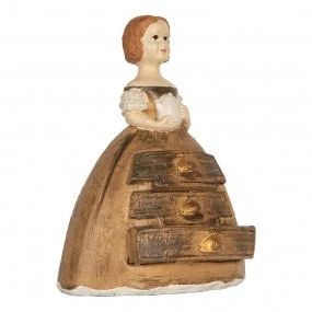 Šperkovnica pre ženy 16x11x20 cm hnedá polyresin