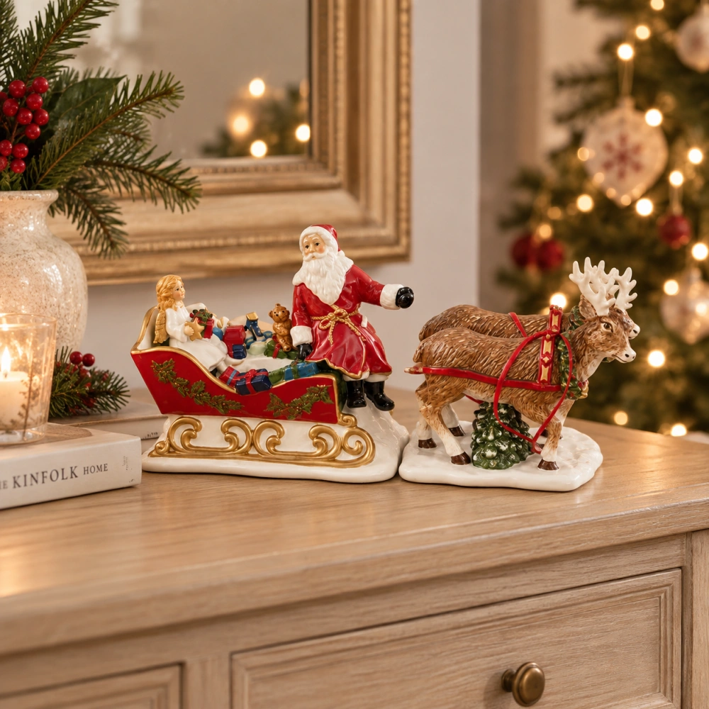 Christmas Toys  - Svietnik Santa na saniach 36 cm od Villeroy & Boch