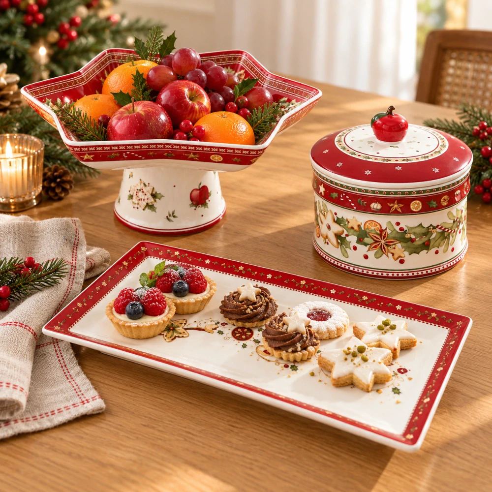 Winter Bakery Delight - podnos na nohe hviezda 27 x 21 x 12 cm od Villeroy & Boch