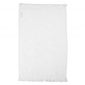 Uterák pre hostí 40x66 cm biely bavlnený srdiečko