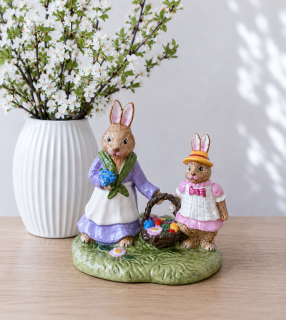 Dekorácia zajačikovia s košíkom 13 cm Bunny Tales od Villeroy&Boch