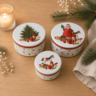 Winter Collag  - sada 3 plechoviek na sušienky  od Villeroy & Boch