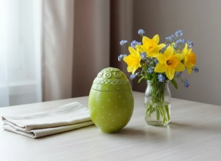 Jarná dekoračná krabička na vajíčka zelená 15 cm od Villeroy & Boch