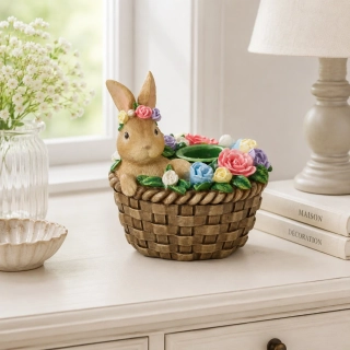 Spring Fantasy Access. - svietnik zajac v košíku od Villeroy & Boch